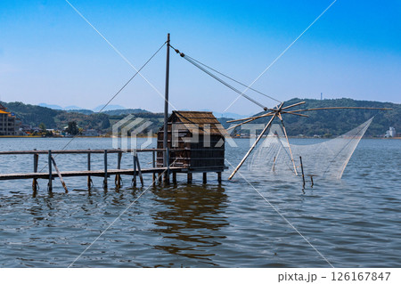 東郷湖＿四つ手網 126167847