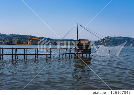 東郷湖＿四つ手網 126167848