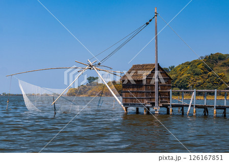 東郷湖＿四つ手網 126167851