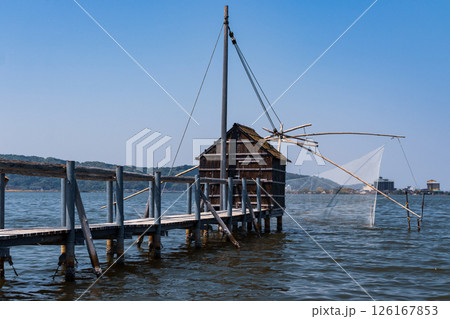 東郷湖＿四つ手網 126167853