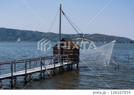 東郷湖＿四つ手網 126167854