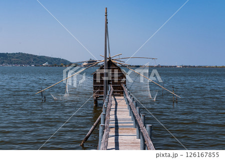 東郷湖＿四つ手網 126167855