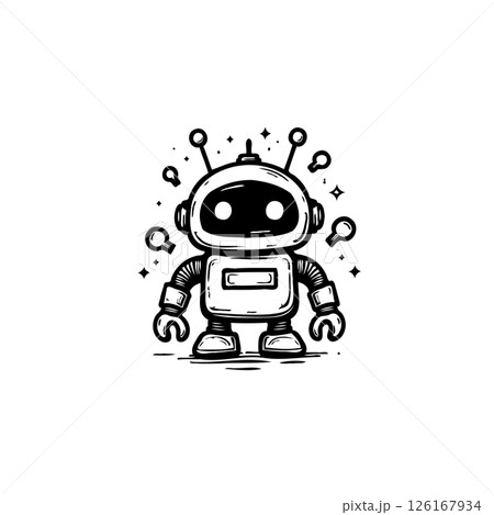 Whimsical Robot Illustration: Conceptualizing Artificial Intelligence and Innovation Whimsical Robot Illustration: Conceptualizing Artificial Intelligence and Innovation 126167934