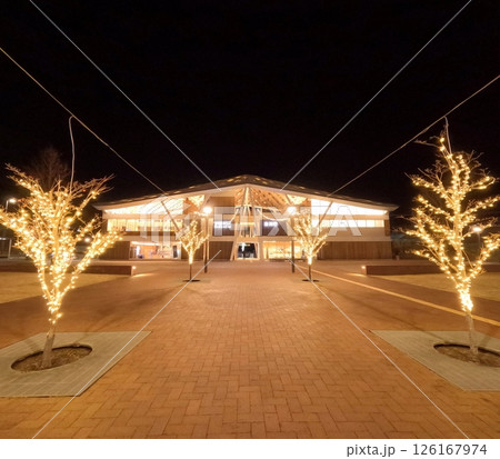 女川駅前のイルミネーション 126167974
