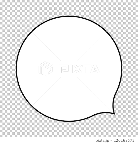 Simple speech bubble illustration circle 126168573