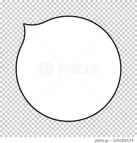 Simple speech bubble illustration circle Simple speech bubble illustration circle 126168574