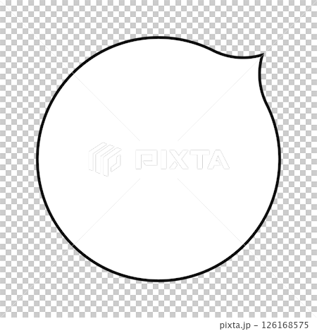 Simple speech bubble illustration circle Simple speech bubble illustration circle 126168575