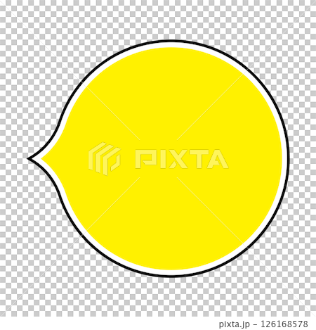 シンプルな吹き出しのイラスト　円 126168578