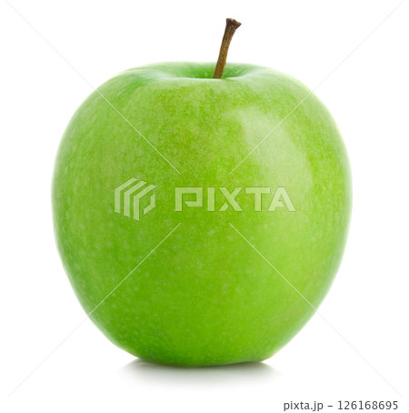 Fresh green apple on white background 126168695