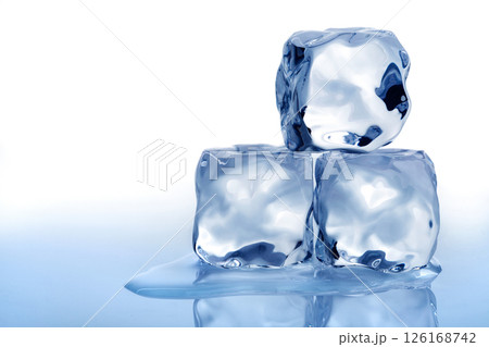 Ice cubes on white 126168742