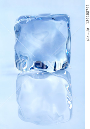 Ice cubes on white Ice cubes on white 126168743