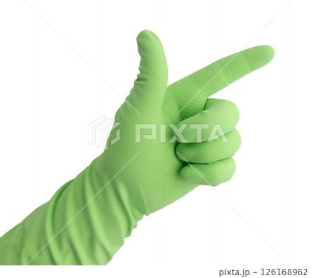 hand in glove isolated on white hand in glove isolated on white 126168962
