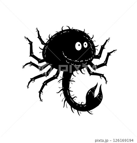 Whimsical arachnid with a stinger presenting a playful character design 126169194