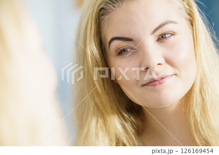 Beautiful young natural blonde woman Beautiful young natural blonde woman 126169454