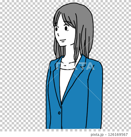 スーツを着た若い女性のイラスト 126169567
