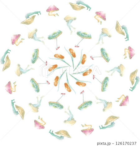 きのこびとのグラフィックパターン 07 きのこびとのグラフィックパターン 07 126170237