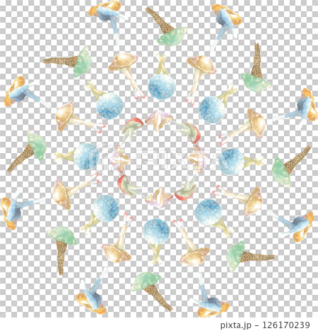 きのこびとのグラフィックパターン 09 126170239