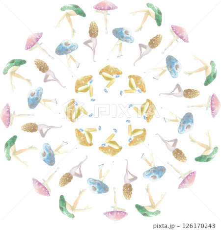 きのこびとのグラフィックパターン 13 126170243