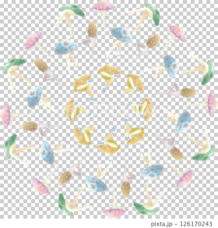 きのこびとのグラフィックパターン 13 126170243