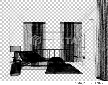 3d rendering of interior bedroom 3d rendering of interior bedroom 126170775