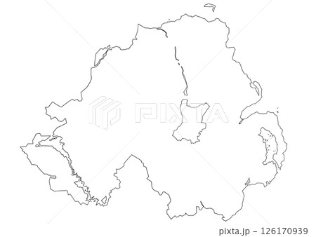 白地図　北アイルランド 126170939