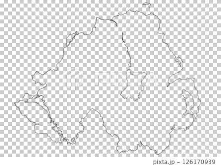 白地図　北アイルランド 126170939