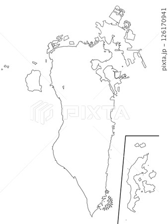 白地図 バーレーン 白地図 バーレーン 126170941