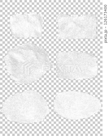 白い吹き出し、ちぎった紙の吹き出し、千切った紙のアイコン、破いた紙の吹き出し 白い吹き出し、ちぎった紙の吹き出し、千切った紙のアイコン、破いた紙の吹き出し 126173400