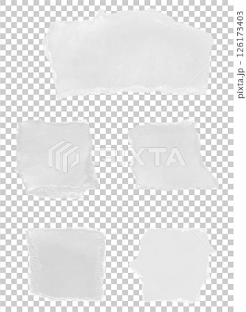 白い吹き出し、ちぎった紙の吹き出し、千切った紙のアイコン、破いた紙の吹き出し 白い吹き出し、ちぎった紙の吹き出し、千切った紙のアイコン、破いた紙の吹き出し 126173403