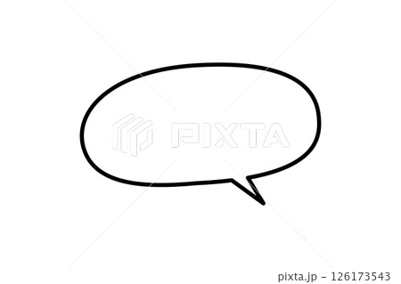 シンプルで可愛い吹き出し 126173543