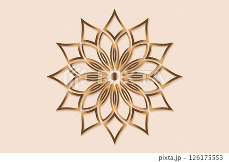 Gold Lotus Flower mandala of sacred ancient geometry. Vector symbols and elements. Alchemy, religion, philosophy, astrology and spirituality themes. Golden Logo icon isolated on vintage background Gold Lotus Flower mandala of sacred ancient geometry. Vector symbols and elements. Alchemy, religion, philosophy, astrology and spirituality themes. Golden Logo icon isolated on vintage background 126175553