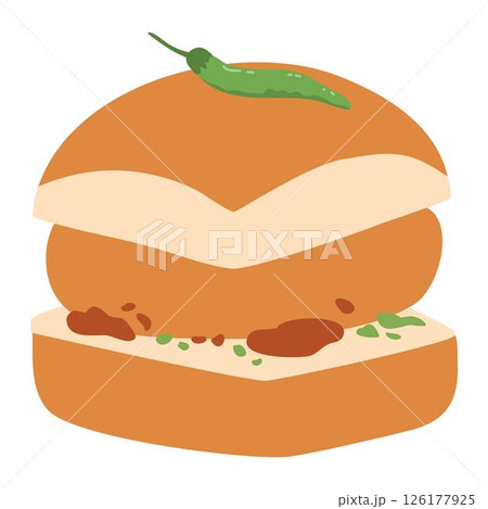 Mumbai style vada pav street food 126177925