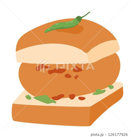 Mumbai Vada Pav street food 126177926