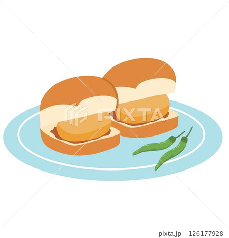 Vada Pav is a popular street food of Mumbai 126177928