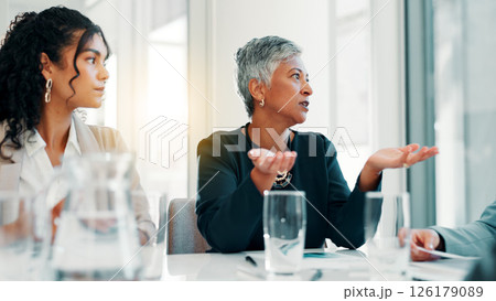 Business, people and meeting with discussion in office for funding negotiation, investment opportunity and feedback. Financial investor, group and b2b collaboration with dividend and risk management Business, people and meeting with discussion in office for funding negotiation, investment opportunity and feedback. Financial investor, group and b2b collaboration with dividend and risk management 126179089