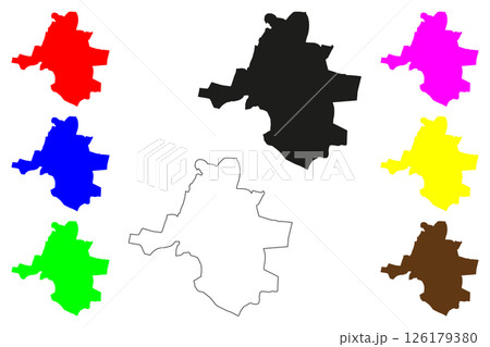 Gudivada city (Republic of India, State of Andhra Pradesh) map vector illustration, scribble sketch Gudivada map 126179380