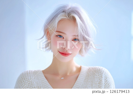 ショートヘアの美人女性「AI生成画像」 126179413