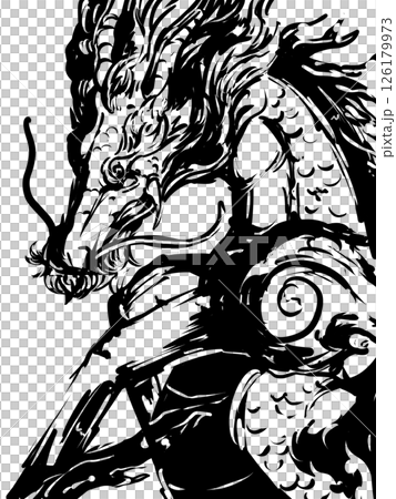 麒麟墨水畫 麒麟墨水畫 126179973