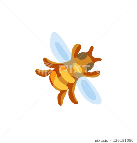Cartoon Flying Bee Illustration 126181086