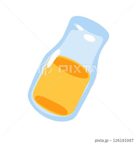Cartoon Glass Bottle with Juice 126181087
