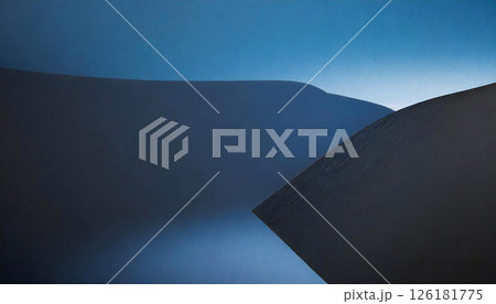 青の装飾　グラフィック素材 126181775