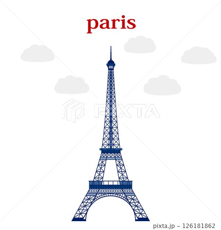 エッフェル塔 tour eiffel パリ paris フランス france ネイビー エッフェル塔 tour eiffel パリ paris フランス france ネイビー 126181862