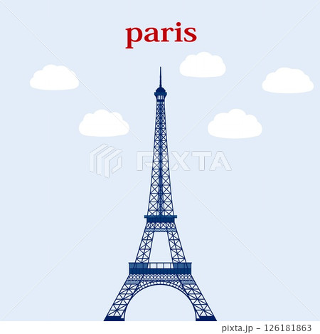 エッフェル塔 tour eiffel パリ paris フランス france ネイビー エッフェル塔 tour eiffel パリ paris フランス france ネイビー 126181863