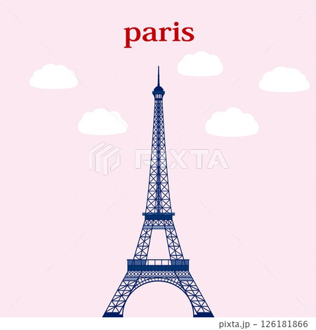 エッフェル塔 tour eiffel パリ paris フランス france ネイビー エッフェル塔 tour eiffel パリ paris フランス france ネイビー 126181866