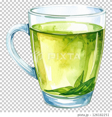 Watercolor Matcha Clipart Collection AI Generative 126182251