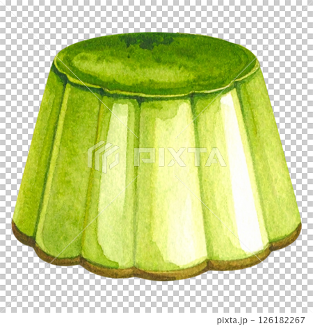Watercolor Matcha Clipart Collection AI Generative 126182267