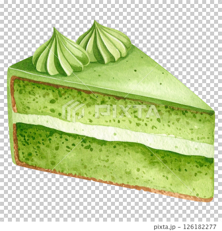 Watercolor Matcha Clipart Collection AI Generative 126182277