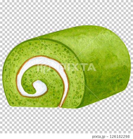 Watercolor Matcha Clipart Collection AI Generative 126182298
