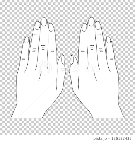 両手の手の甲 126182435