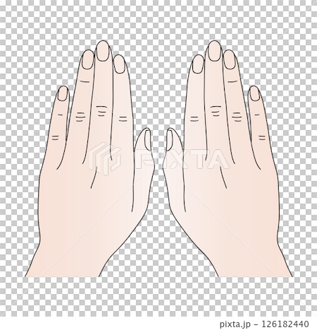 両手の手の甲 126182440
